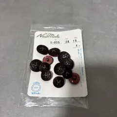ご愛顧感謝価格！送料無料！柄付きボタン 暗赤 15.18mm