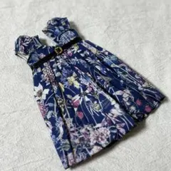 Ane's 様　花柄ワンピース　ネイビー 作家様　リカちゃん　ネオブライス