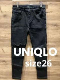 UNIQLO ユニクロ レディースジーンズ ブラック　ジーパン　26