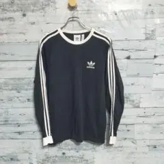 adidas originals 長袖カットソー ブラック/ホワイト M