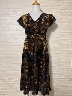 FIFILLES Paris フィフィーユパリ ベロア カシュクール ワンピース