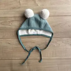 【美品】TEAL DOUBLE POM BONNET SHERPA-LINED
