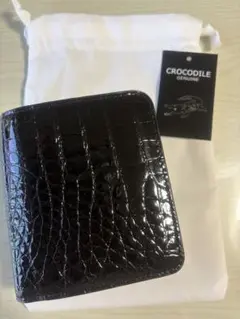 CROCODILE GENUINE 折り財布 ブラック