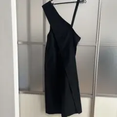 Moussy ワンショルダー ブラックサロペット