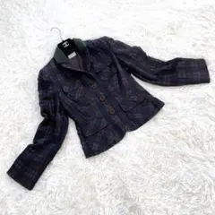 美品　フィソロフィーアルベルタフェレッティー　ジャケット　チェック　肘あてのサムネイル