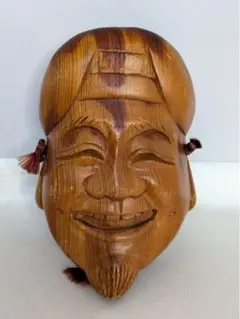 木彫り 仁王面 阿形 金剛力士像 お面 魔除け 縁起物 壁掛け 工芸品