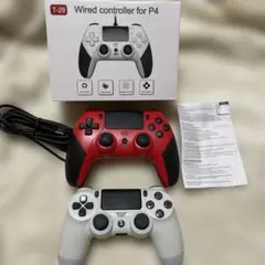 T-29 有線コントローラー PS4用 赤