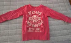 1976年デザイン ピンク長袖カットソー 100cm