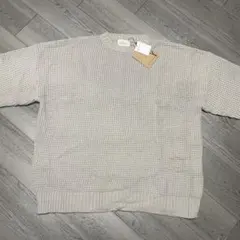 waad which flaws/ ライトグレー ニットセーター 長袖/LL