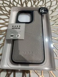NANO universe iPhone 15 Pro ケース グレー