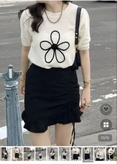 【nugu】ストリングフリルミニスカート