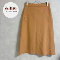 vis ビス　ミモレ丈スカート　Aライン　ウエストゴム　ポケット　ピンクベージュ