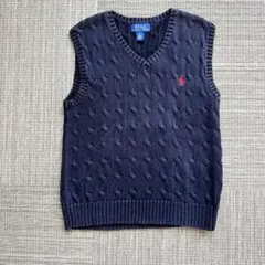 Polo Ralph Lauren ネイビー Vネックベスト 120サイズ