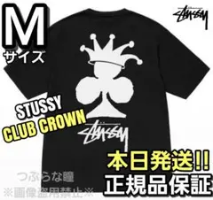 ステューシー☆STUSSY CLUB CROWN Tシャツ Mサイズ ブラック
