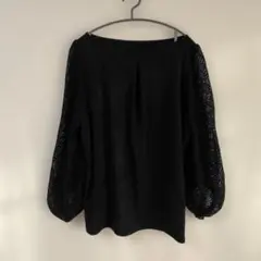 大きいサイズ　ANELA LUX 長袖トップス　15号サイズ　ブラック