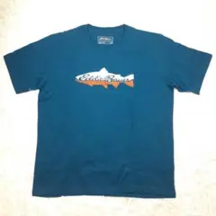 新品未使用タグ付◎Eddie Bauer エディーバウアー Tシャツ トラウト柄