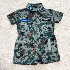 【美品】航空自衛隊 JASDF ロンパース つなぎ ミリタリー 迷彩 1〜2歳