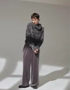 MIESROHE【完売品】washableベロアイージーコンフォートPT グレー