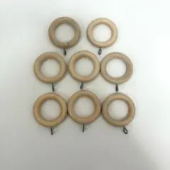 木製カーテンリングランナー8個セット