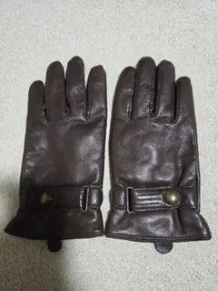 ラルフローレン　レザー手袋 ダークブラウン