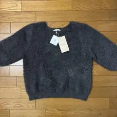 Chez toi チャコール 七分袖ニット フリーサイズ 新品のサムネイル