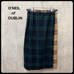 # O'NEIL of DUBLIN チェック柄ロングスカート ラップ