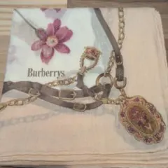 Burberrys 花柄チェーンデザイン ハンカチ