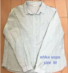 ehka söpö 長袖シャツ グリーン チェック柄 Mのサムネイル