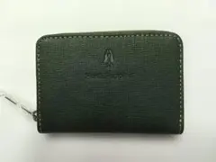 O184 Hush Puppies コインケース 　グリーン 角シボ　小銭入れのサムネイル
