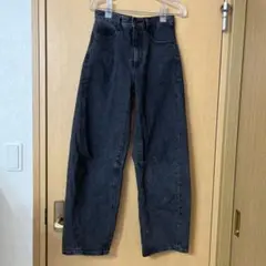 バレルレッグジーンズ ダークグレー 　丈標準71.0〜75.0cm