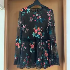 総レース刺繍 チュニックブラウス