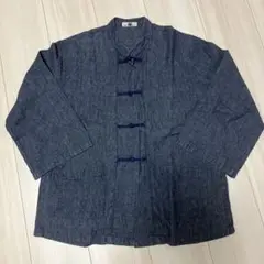 チャイナ服風デニムシャツ