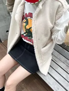 【美品】kastane リバーシブルボアベスト