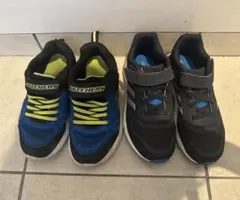 SKECHERS スニーカー 青/黒/黄19センチ☆