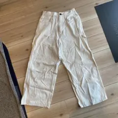 新品未使用　GLOBAL WORK ホワイト ストレートデニム ハイウエスト