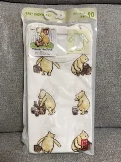 【匿名配送】くまのプーさん 長袖ボディスーツ 90