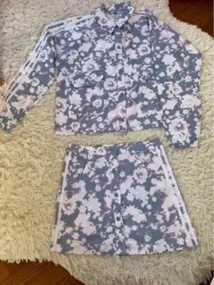 アディダスオリジナルス スカートセットアップ 総柄 花柄