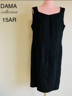 DAMA collection ノースリーブ ワンピース 大きめ ブラック