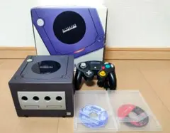 動作品ゲームキューブ 本体 バイオレット+ コントローラー付き