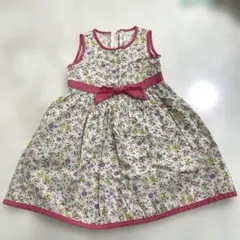 花柄ワンピース110cm むーのんのんmoo non non 日本製のサムネイル