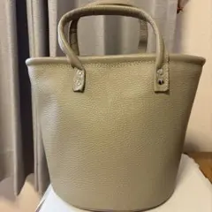グレー ジュ　円筒形 トートバッグ　クリームカンパニーのサムネイル