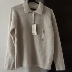 【新商品】無印良品　ポロセーター婦人オートミールMサイズ