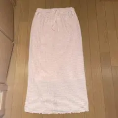 タイトロングスカート　ピンク　ライトピンク　S