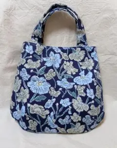 ハンドメイド＊バルーンミニバッグ リバティ　ルイズ・ポピーズ　コーデュロイ