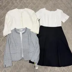 セレモニースーツ 3点セット ホワイト ネイビー