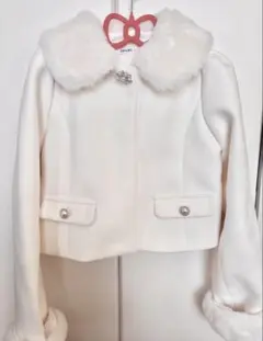 INGNI　イング　4WAYビジューボタンショートコート　ホワイト