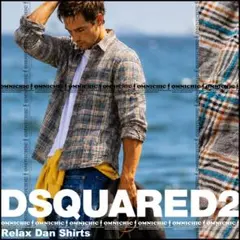 10万DSQUARED2ディースクエアードストレッチワッシャーチェックシャツ48のサムネイル