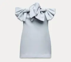 ZARA ストラップレスワンピース ボウ