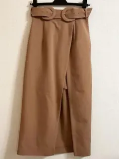 リゼクシー　スリット　ロングスカート　レイヤードフレアスカート