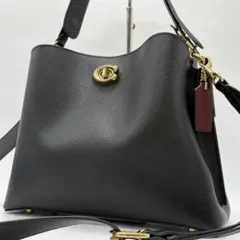 極美品✨コーチ ショルダーバッグ 2way ウィロウ レザー C金具 ブラック